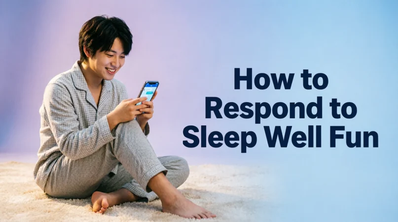 How to Respond to Sleep Well Fun2026
